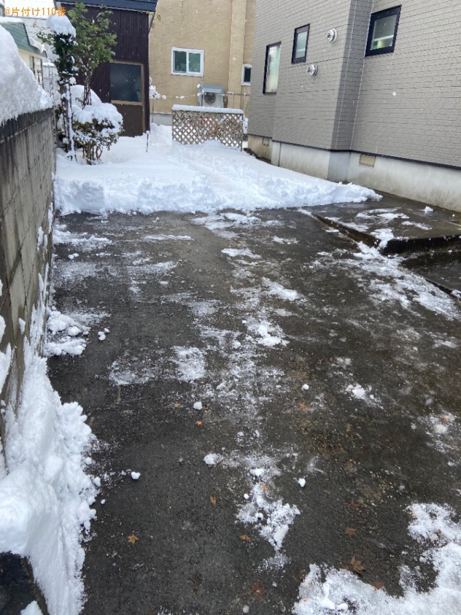 玄関から小屋までの雪かき作業ご依頼　お客様の声